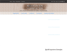 Tablet Screenshot of negociacionyconflictos.com